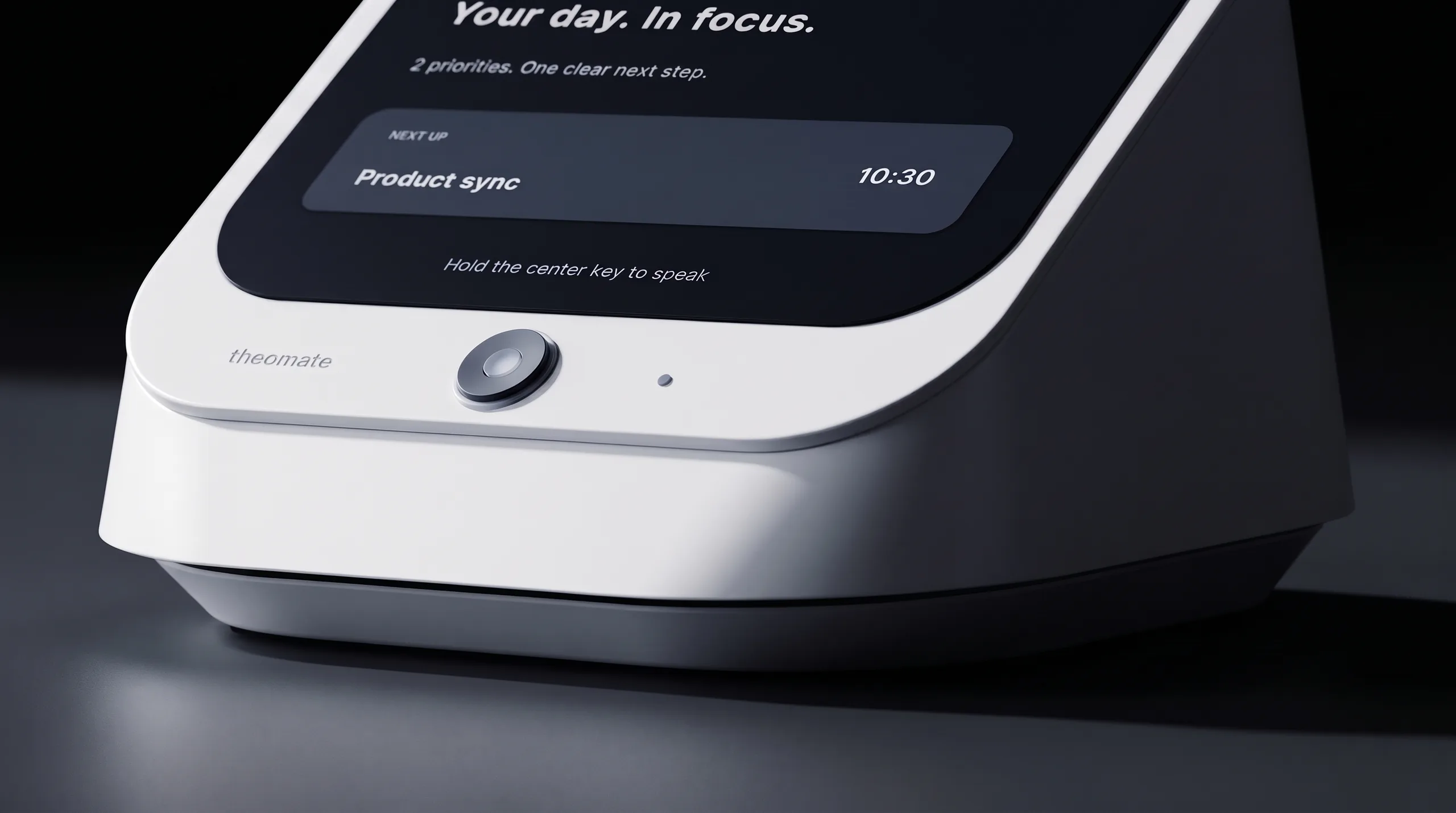The seam where the Cloud desk's shell meets its removable base.